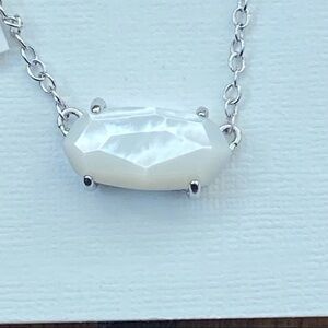 Kendra Scott Elisa white stone necklace  silver necklace New in box with…